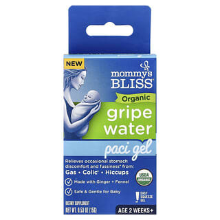 Mommy's Bliss, Organic Gripe Water, Paci Gel, Age 2 Weeks+, 0.53 oz (15 g)