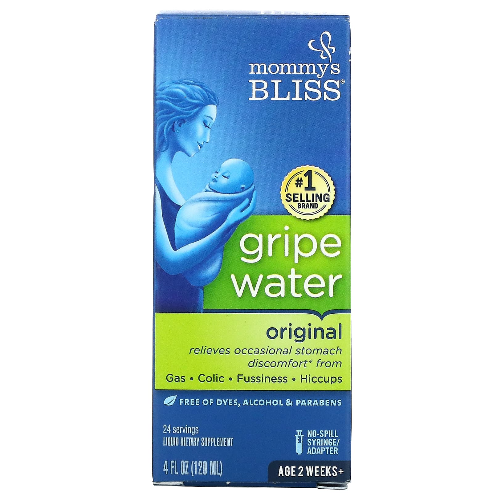 Mommys Bliss, укропная вода, оригинальная, для младенцев от 2 недель, 120 мл