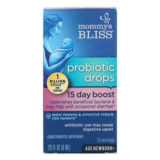 Mommy's Bliss, Пробиотические капли, 15-дневная стимуляция, от самого рождения, 6 мл (0,20 жидкой унции)