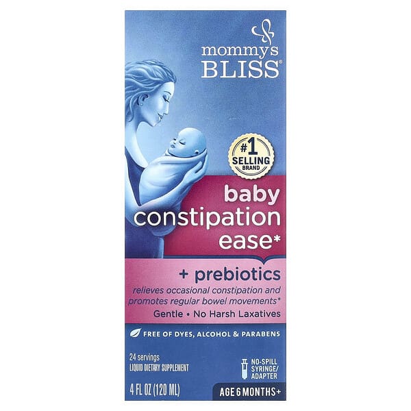 Mommy's Bliss Baby Constipation Ease + Probiotics, Age 6 Months+, 4 fl oz (120 ml)