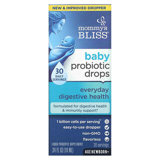 Mommy's Bliss, ベビー用プロバイオティクスドロップ、毎日のDigestiveの健康、新生児から使用可、10ml（0.34液量オンス）