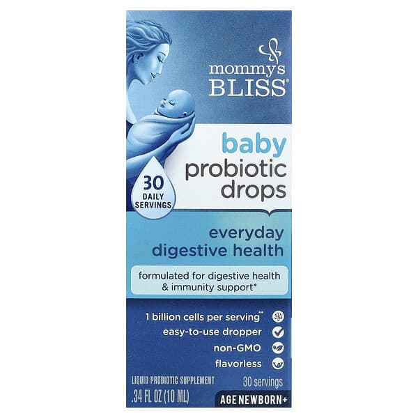 Mommy's Bliss, Baby Probiotic Drops, Everyday Digestive Health, Newborn+, 0.34 fl oz (10 ml) — product photo 1