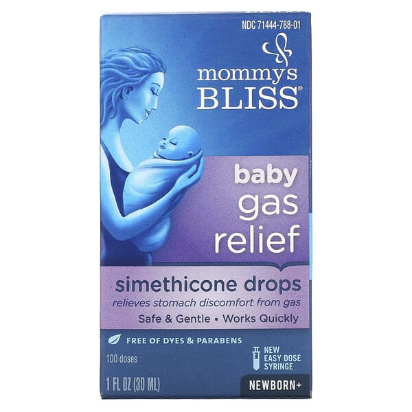 Mommy's Bliss‏, تخفيف الغازات، نقاط السيميثيكون، للأطفال حديثي الولادة فأكبر، 1 أونصة سائلة (30 مل)