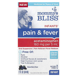 Mommy's Bliss, Infants', Pain & Fever, Natural Berry, 2 fl oz (59 ml)