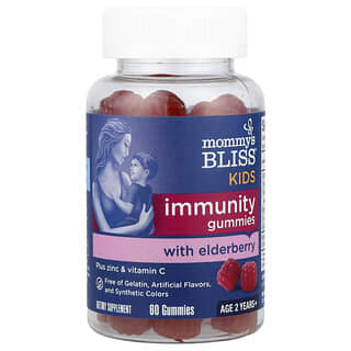 Mommy's Bliss, Gomitas de saúco para niños, Refuerzo inmunitario, 60 gomitas