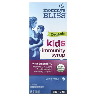 Mommy's Bliss, Children's Organic Immune Syrup, Kids 1-12, 3 fl oz (90 ml)