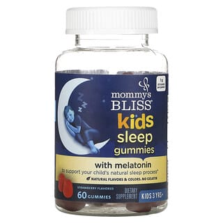 Mommy's Bliss, Kids Sleep Gummies + Melatonin, Kids 3 Years+, Strawberry, 60 Gummies
