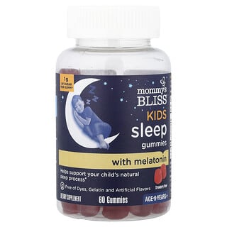 Mommy's Bliss, Kids Sleep Gummies With Melatonin, 3 Years+, Strawberry, 60 Gummies