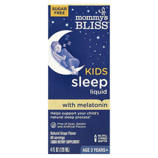 Mommy's Bliss, Kids Sleep Liquid with Melatonin, Age 3 Years +, Natural Grape, 4 fl oz (120 ml)