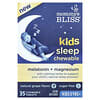 Mommy's Bliss, Tablet Kunyah untuk Tidur Nyenyak Anak, Melatonin + Magnesium, Anak Usia 3+ Tahun, Anggur Alami, 35 Tablet Kunyah