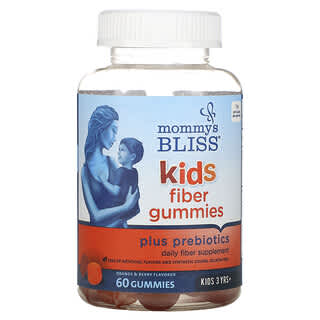 Mommy's Bliss, детские жевательные конфеты с клетчаткой и пребиотиками, для детей от 3 лет, со вкусом апельсина и ягод, 60 жевательных конфет
