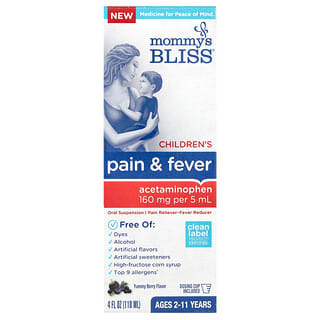 Mommy's Bliss, Children's, Pain & Fever, Ages 2-11 Years, Yummy Berry , 4 fl oz (118 ml)