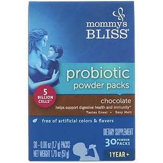 Mommy's Bliss, Probiotic Powder Packs,1 Year +,  Chocolate, 30 Powder Packs, 0.06 oz (1.7 g) Each