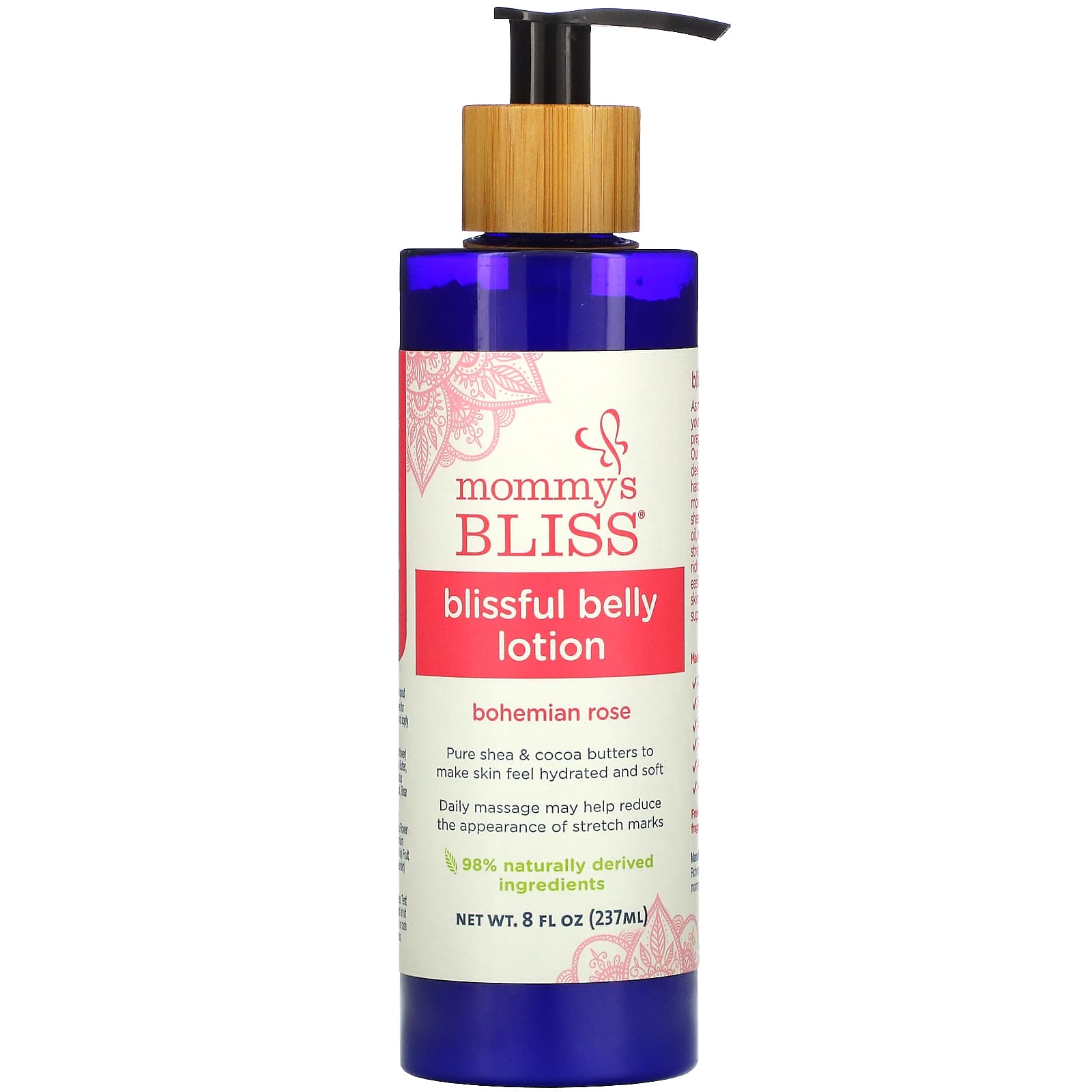 Mommys Bliss Blissful Belly Lotion Bohemian Rose 8 Fl Oz 237 Ml 7401