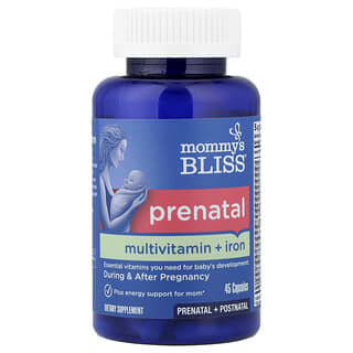 Mommy's Bliss, Prenatal Multivitamin + Iron, 45 Capsules