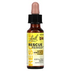 Bach, Original Flower Remedies, Rescue Remedy Dropper, Natural Stress Relief for Kids, Alcohol-Free , 0.35 fl oz (10 ml)
