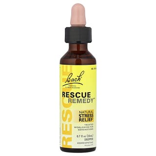 Bach, Remedii cu flori originale, remediu de salvare, calmare naturală a stresului, 20 ml (0,7 fl oz)