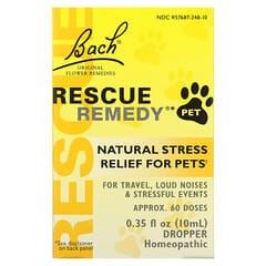 Bach, Original Flower Remedies, Rescue Remedy Pet, natürlicher Stressabbau, Pipette, 10 ml (0,35 fl. oz.)