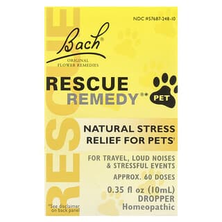 Bach, Original Flower Remedies, Rescue Remedy® Pet, Natural Stress Relief, Dropper, 0.35 fl oz (10 ml)