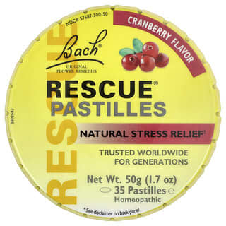 Bach, Rescue® 캡슐, 천연 스트레스 릴리프, 크랜베리 맛, 35정