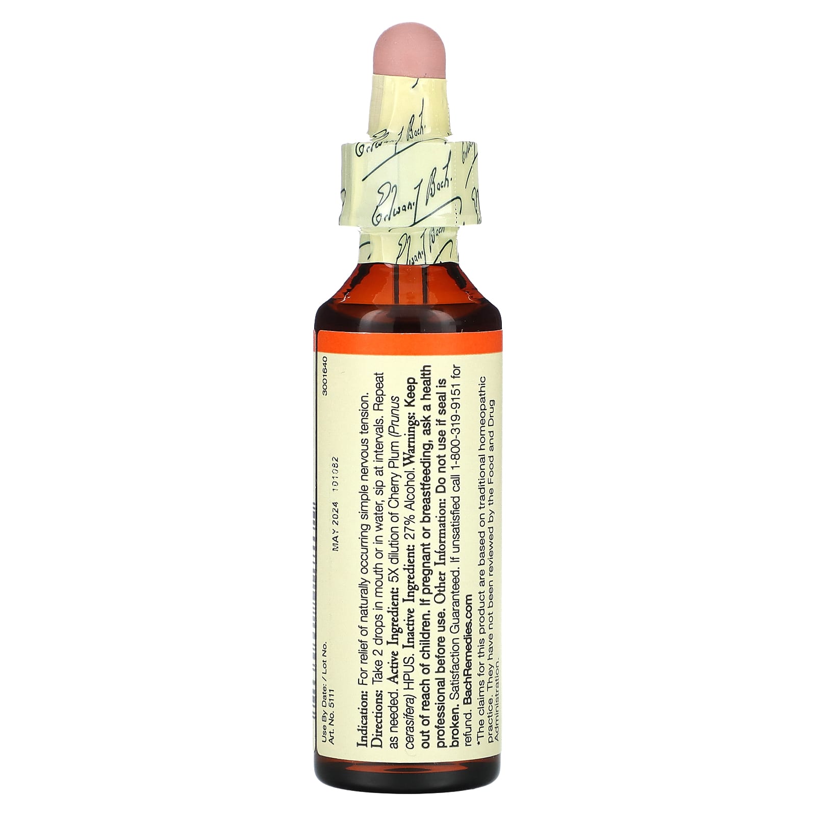 Bach, Original Flower Remedies, Cherry Plum, 0.7 Fl Oz (20 Ml)