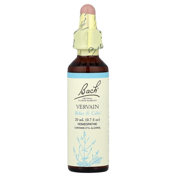 Bach Original Flower Remedies, Vervain, 0.7 fl oz (20 ml)