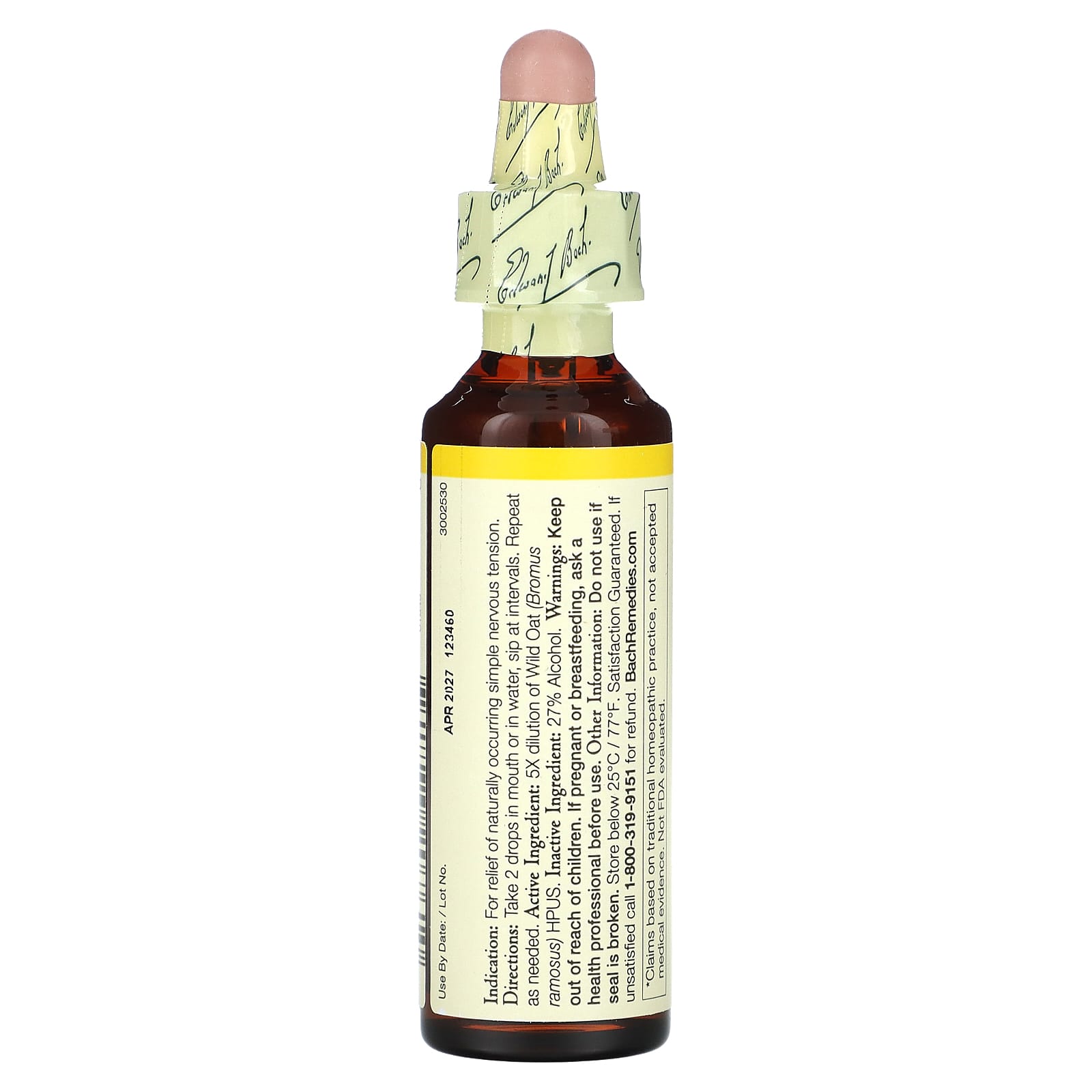 Bach, Original Flower Remedies, Wild Oat, 0.7 Fl Oz (20 Ml)