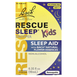 Bach, Niños, Gotero para dormir de rescate, A partir de 2 años, Sin alcohol, 10 ml (0,35 oz. Líq.)
