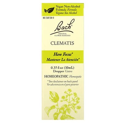 Bach, Original Flower Tonic, Clematis, 0.35 fl oz (10 ml)