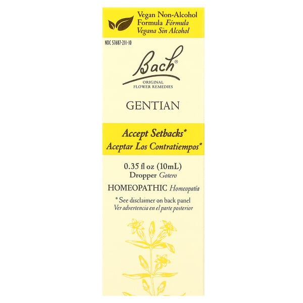 Bach, 오리지널 꽃 요법, 용담, 10ml(0.35fl oz)