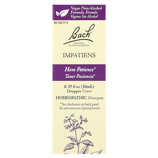 Bach, Original Flower Remedies, імпатієнс, 10 мл (0,35 рідк. унції)