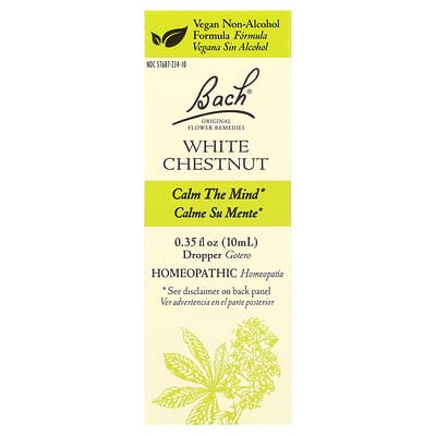 Bach, Original Flower Remedies, White Chestnut, 0.35 fl oz (10 ml)