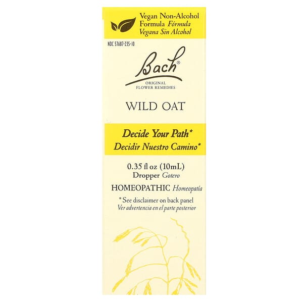 Bach, Original 꽃 레미디즈, 야생 귀리, 10ml(0.35fl oz)