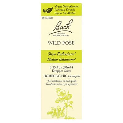 Bach, Original Flower Tonic, Wild Rose, 0.35 fl oz (10 ml)