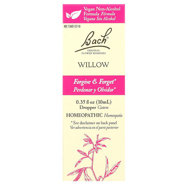 Bach, 오리지널 꽃 요법, 버드나무, 10ml(0.35fl oz)