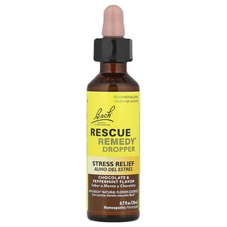 Bach, Rescue Remedy® Dropper, Stress Relief, Chocolate & Peppermint, 0.7 fl oz (20 ml)