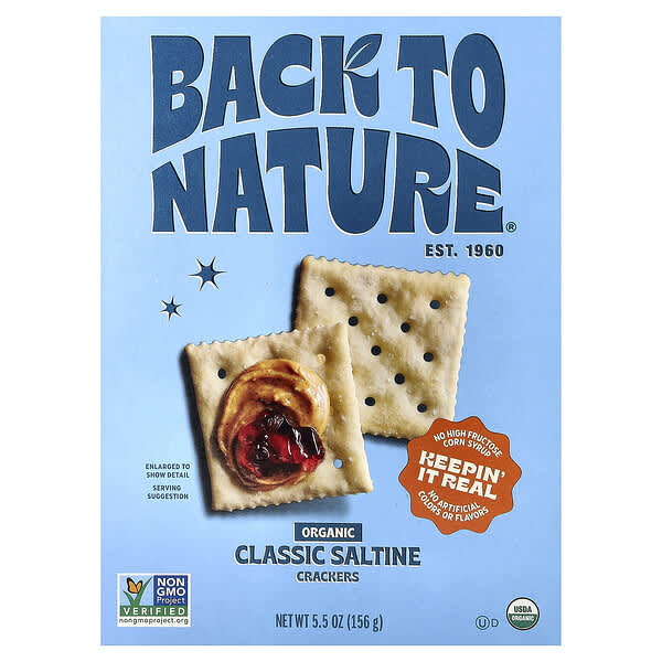 Back to Nature, Organic Crackers, Classic Saltine, 5.5 oz (156 g) — product photo 1