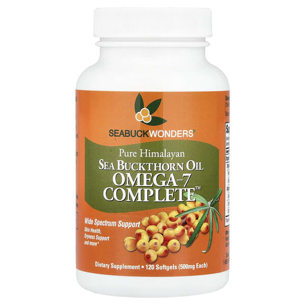 SeaBuckWonders, Pure Himalayan Sea Buckthorn Oil, Omega-7 Complete™, 120 Softgels — product photo 1