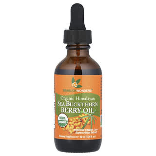 SeaBuckWonders, Organic Himalayan Sea Buckthorn Berry Oil, 1,000 mg, 1.76 fl oz (52 ml)