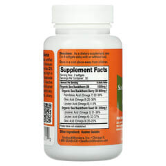 SeaBuckWonders, Omega-7 Complete, Mezcla con Aceite de Espino, 500 mg, 60 Cápsulas Blandas