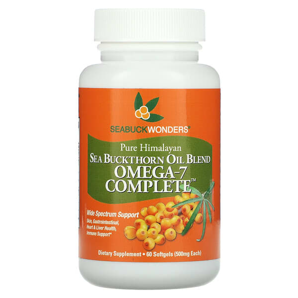SeaBuckWonders, Omega-7 Complete, Sea Buckthorn Oil Blend, 500 mg, 60 Softgels