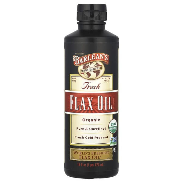 Organic Flax Oil, 16 fl oz (473 ml)