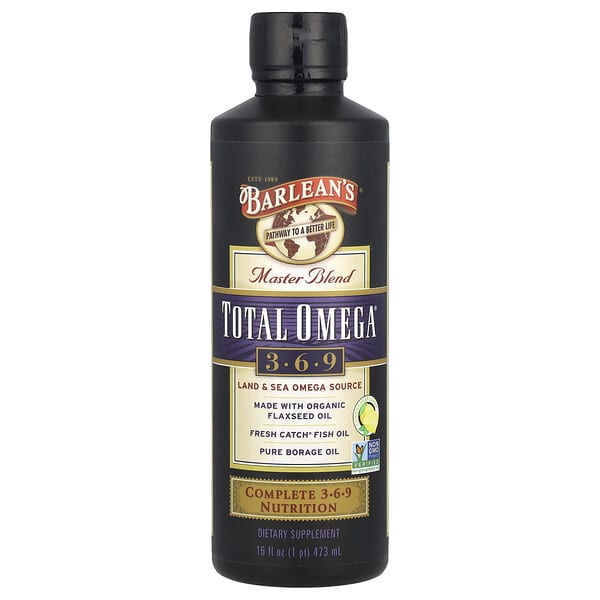 Master Blend, Total Omega® 3 · 6 · 9, Lemonade, 16 fl oz (473 ml)