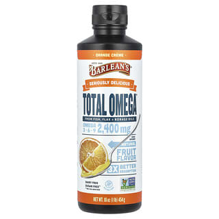 Barlean's, Total Omega, Orange Creme, 2,400 mg, 16 oz (454 g)