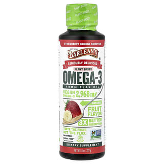 Barlean's, Seriously Delicious®, plant-based Omega-3 from flax oil, Strawberry Banana Smoothie, 227 g (8 oz)