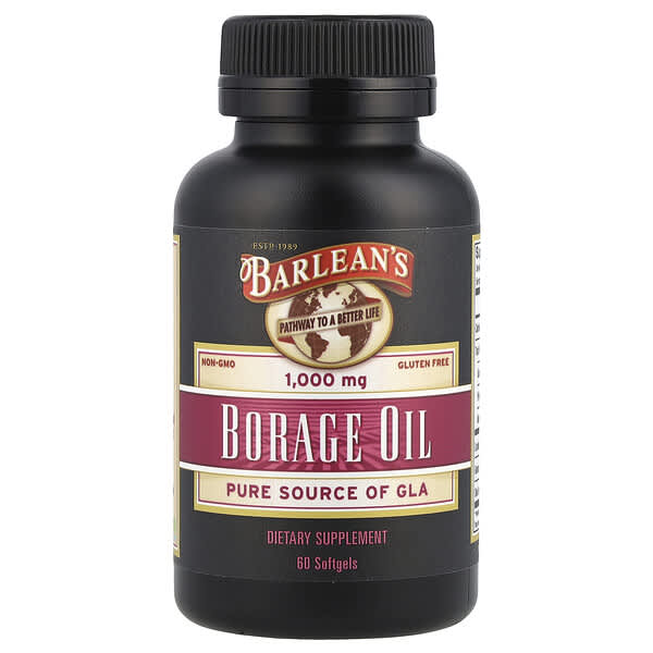 Borage Oil, 1,000 mg, 60 Softgels