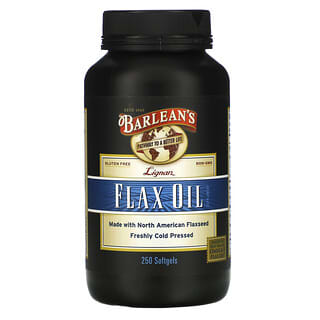 Barlean's, Lignan Flax Oil, Lignan-Leinöl, 250 Weichkapseln