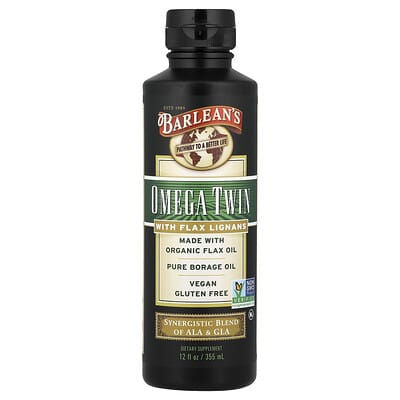 Barlean's, Omega Twin with Flax Lignans, 12 fl oz (355 ml)