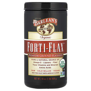 Barlean's, Органичен Forti-Flax, първокласно смляно ленено семе, 16 унции (454 g)