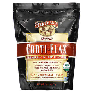 Barlean's, Forti-Flax orgánico, Linaza molida prémium`` 397 g (14 oz)